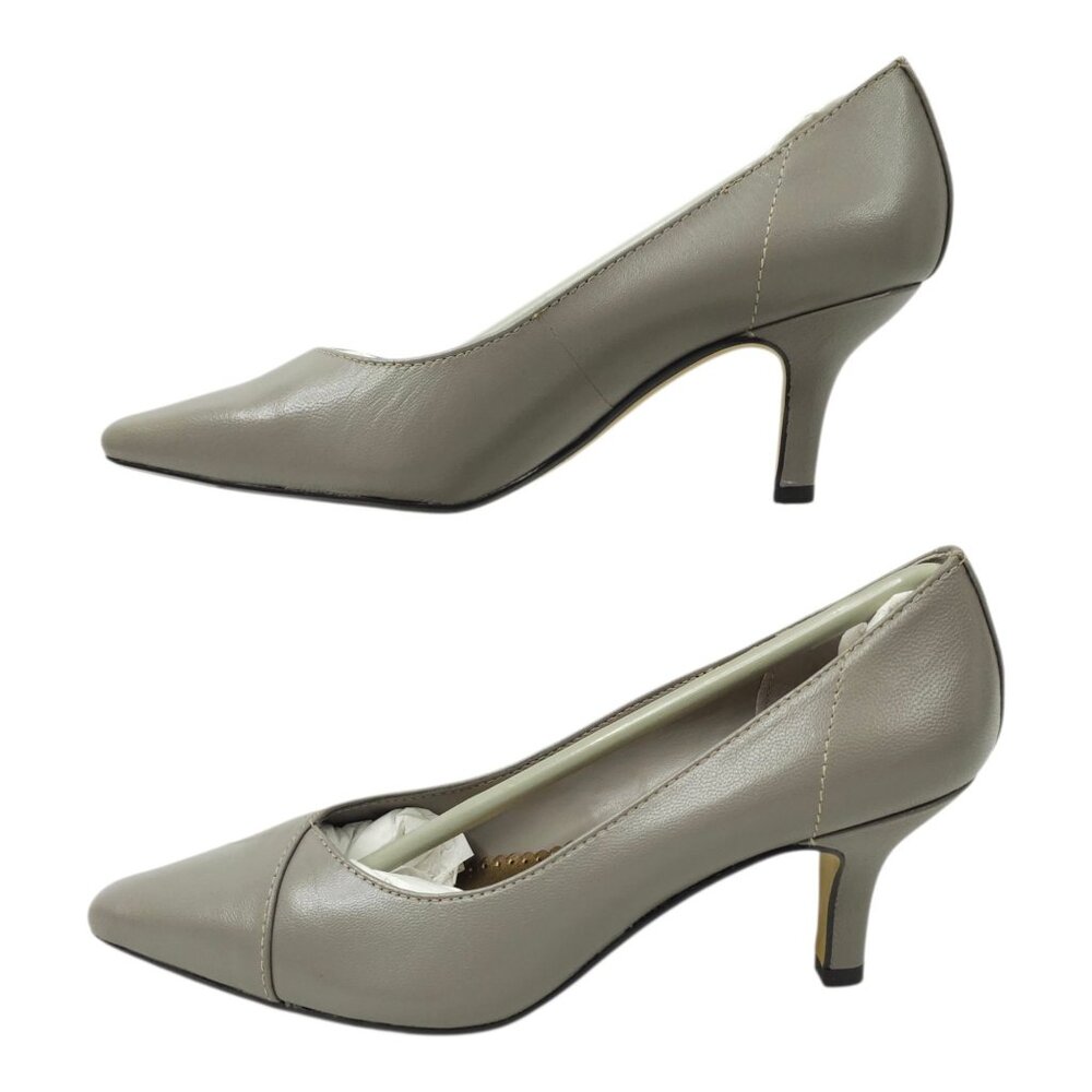 Bella Vita WOW Taupe Pump Womens Size 5 M Kitten Heel Kidskin Leather NEW - Picture 11 of 15